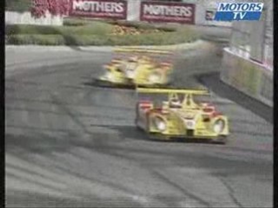 Camera embarquee audi ALMS 2008 Long Beach bataille en tete