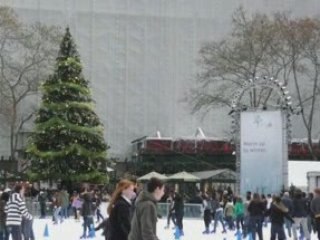 NY , citi, and Bryant Park Free Ice Skating Pond