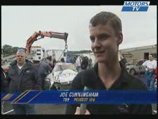 Accident en British rally cross a Lydden Hill