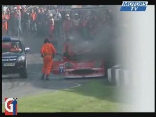 Deuxieme incendie GT anglais Donington Park