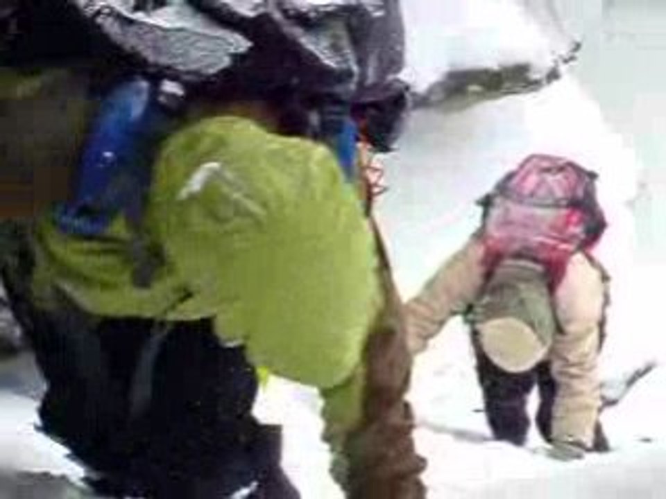 Descending on snow