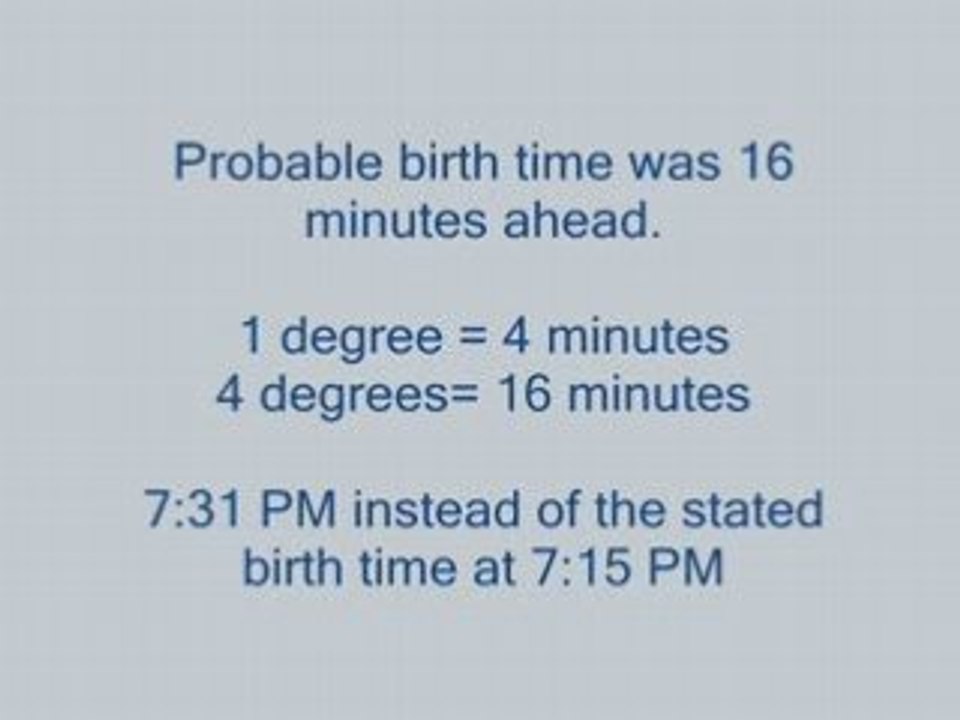 Astrology - Testing the Accurracy of a Birth Time: Part 2