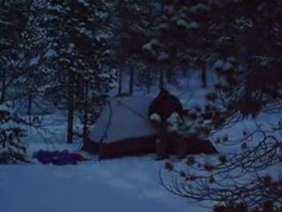 Montage de la tente par -35°