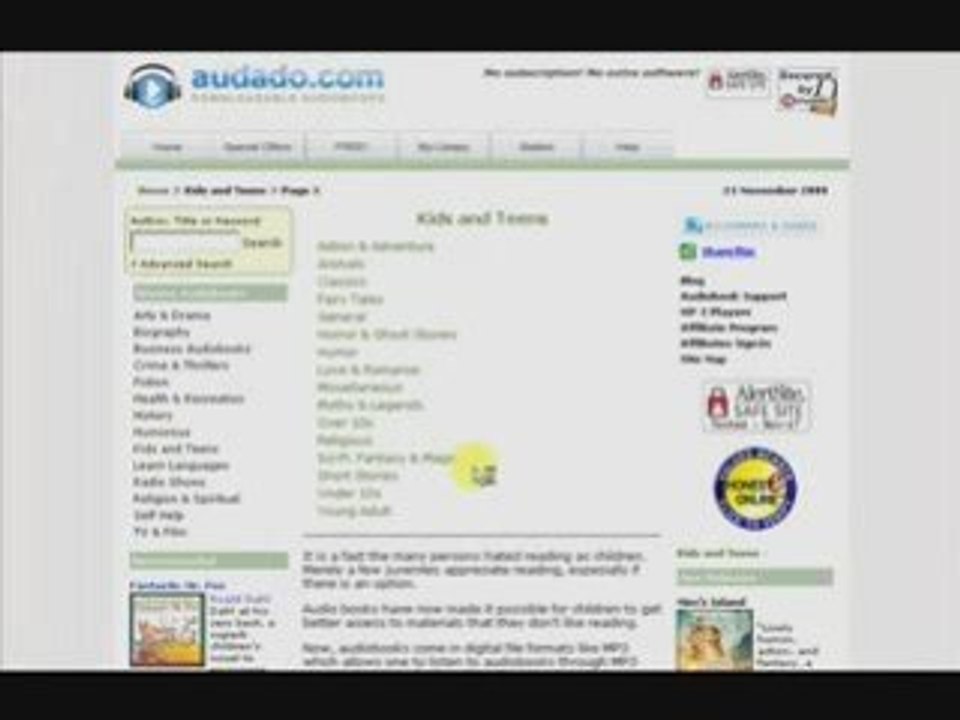 Audio books for kids