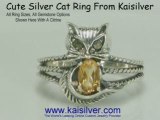 Cat Ring, Cute Silver Cat Rings