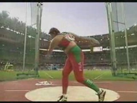 Athlé mondiaux Paris 2003 finale disque femmes