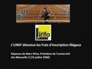 Réponse Aix-Marseille 3 Frais illégaux