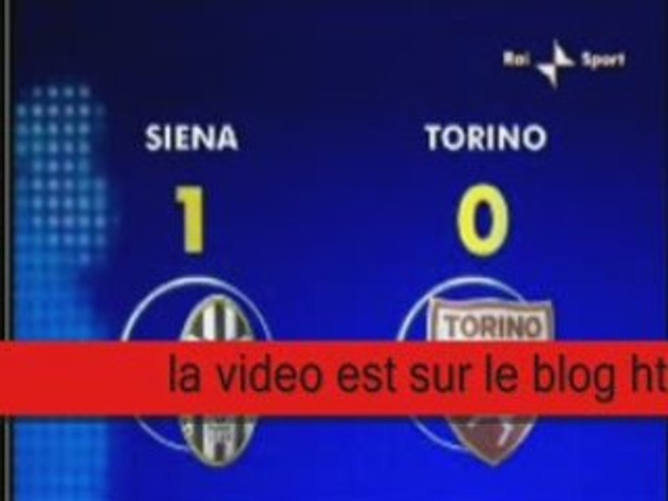 Serie A : Siena 1-0 Torino  Highlights resume  30-11-08