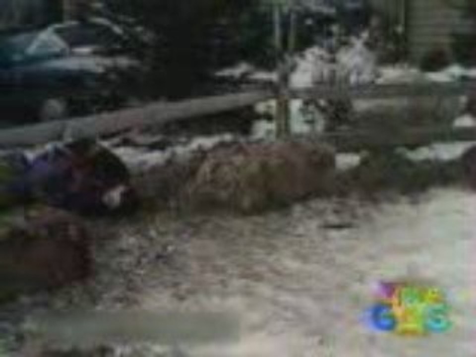 chute en luge
