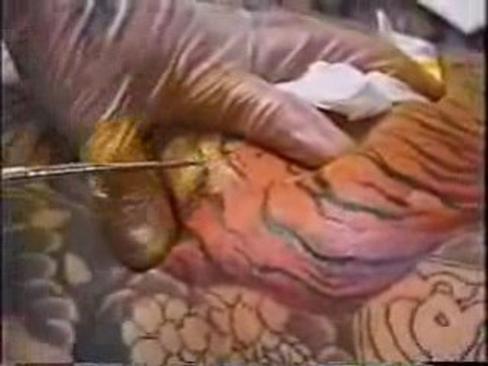 Horiyoshi is tattooing a backpiece