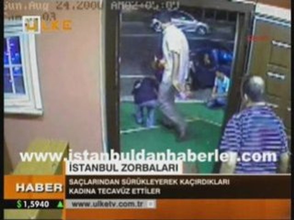 Şehir zorbaları güvenlik kamerasında
