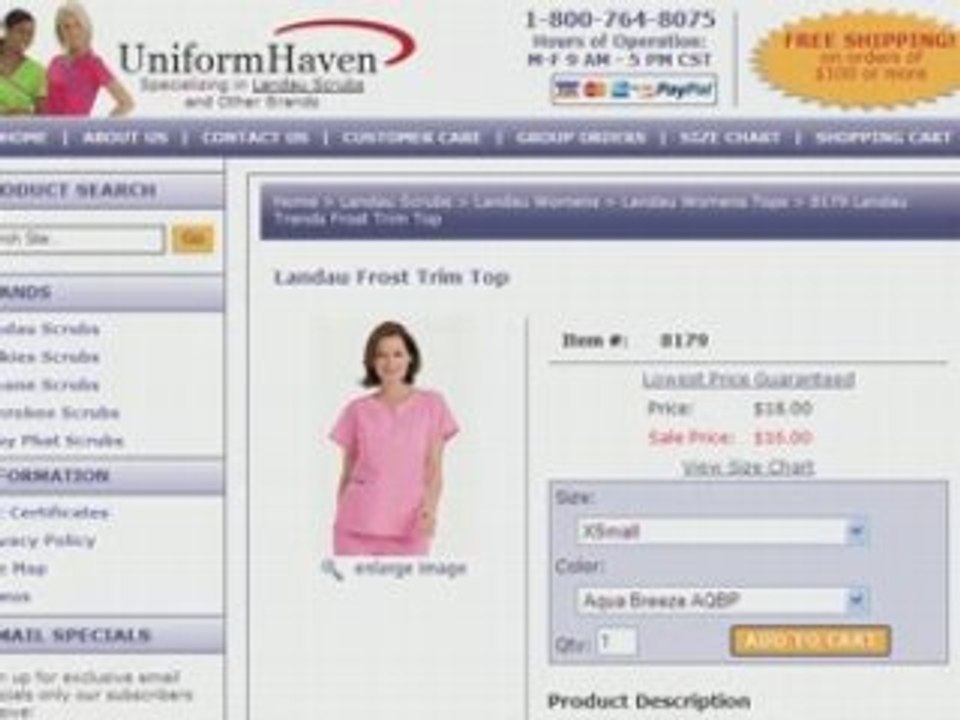 Buy cheap Landau Scrub Free Shipping