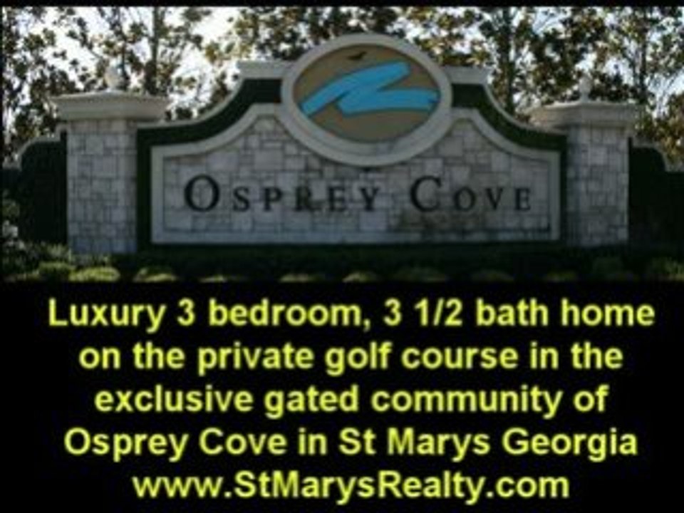 Saint Marys Georgia Golf Home For Sale in Osprey Cove