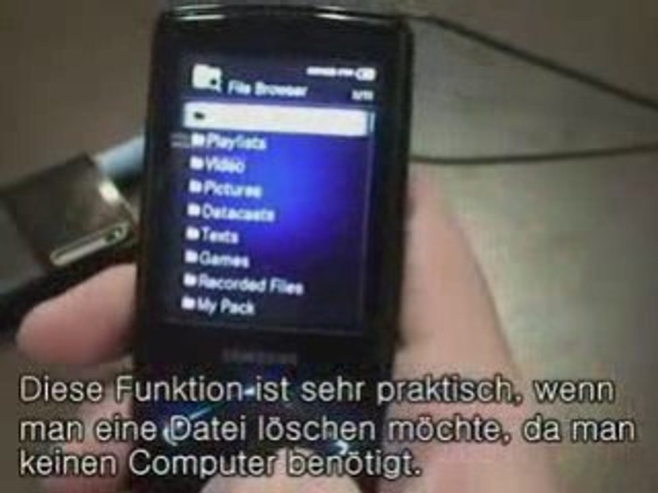 Das neue geraet von samsung, yp-q1.3