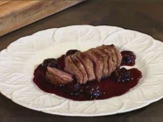 Duck with Cherries in Gabbiano Chianti