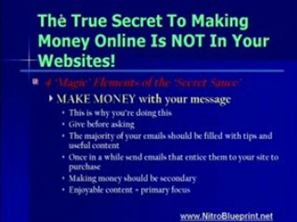 The True Secret to Making Money Online