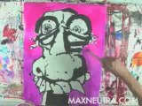 Ink Artist With Gonzo Style Paintings Max Neutra | Live Art