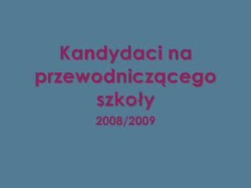 Kandydaci na przewodniczącego szkoły