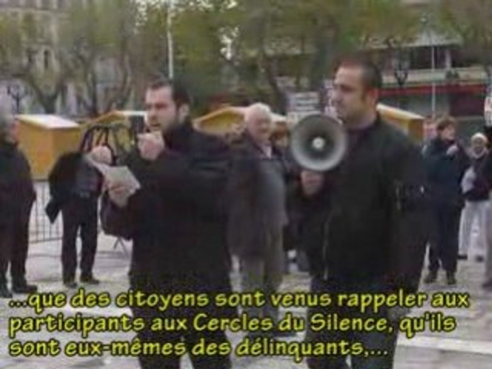 Cercle du Silence, Toulon. Délinquants.