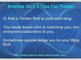 Marketing With Audio And Video: Twitter Tips with Krishna De