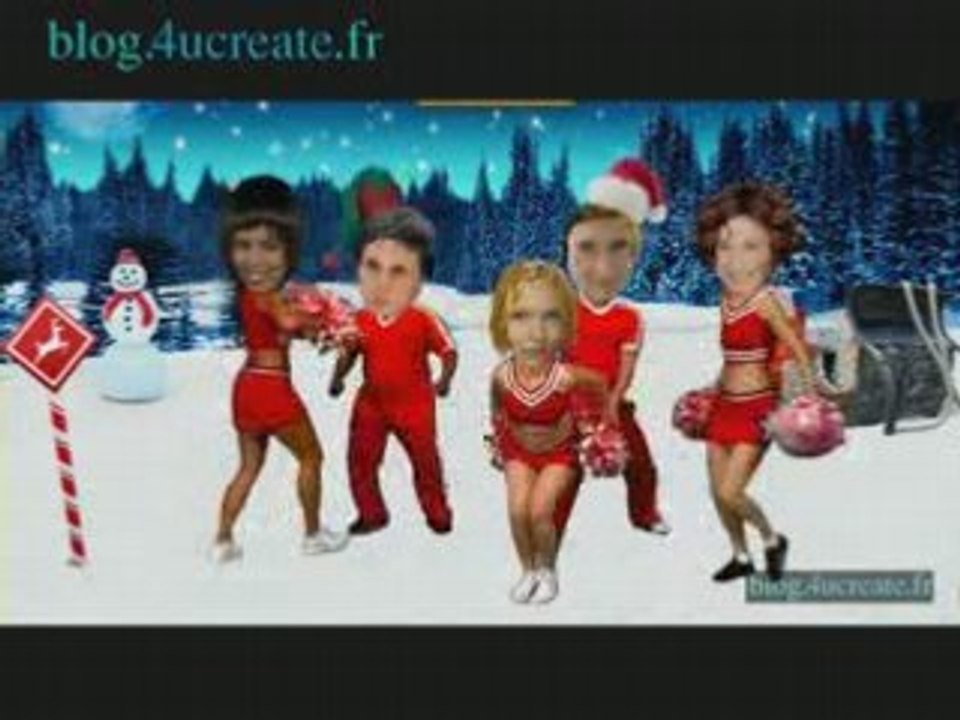 l'équipe de plus belle la vie en Pom pom girl de noel