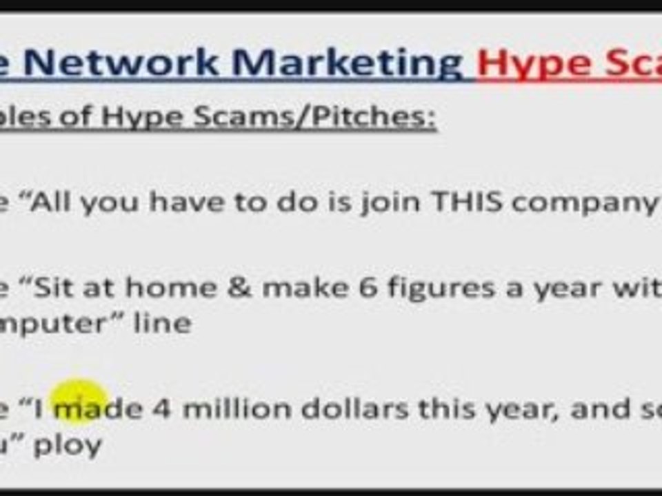 Top Network Marketing Companies - The Scams of Hype! Schemes
