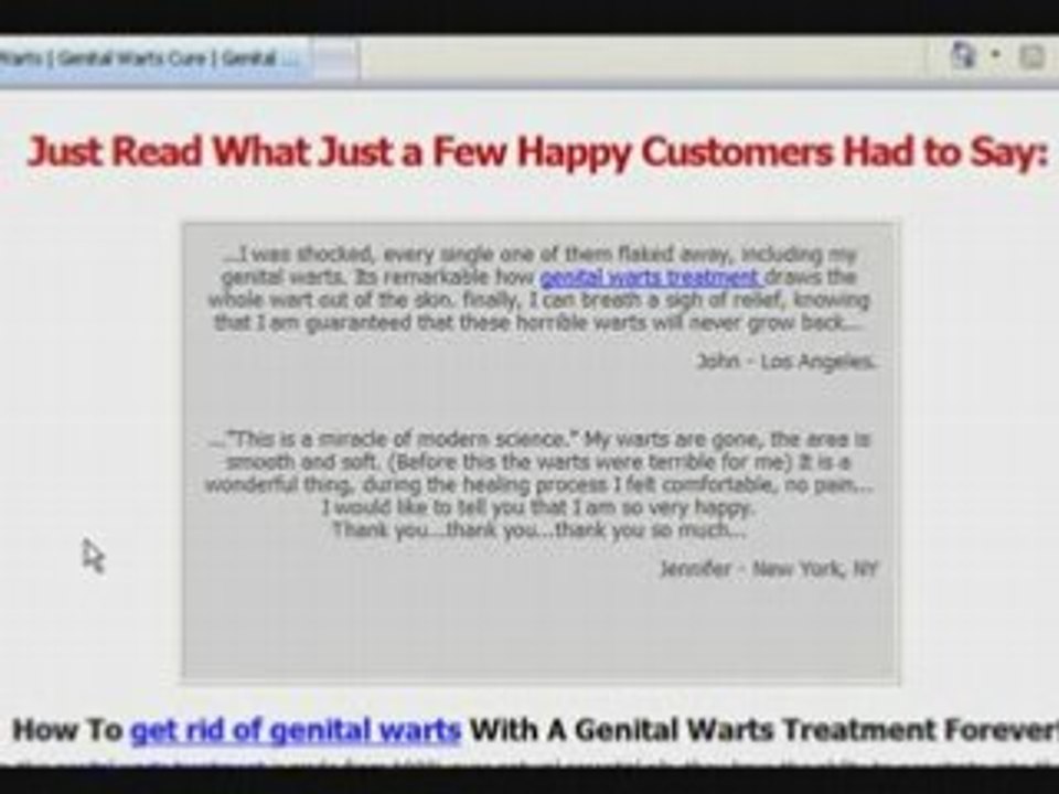 Proven Genital Warts Natural Treatment. Guaranteed Results!