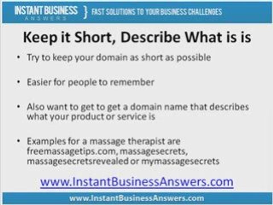 Business Questions Answered Tips On Getting A Domain Name