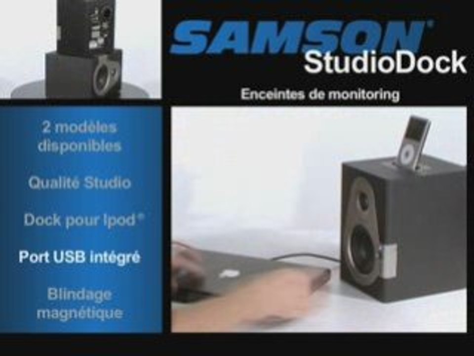 Enceintes Samson StudioDock (La Boite Noire)