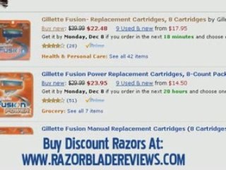 How to buy discount Gillette Fusion razor blades for $1.35