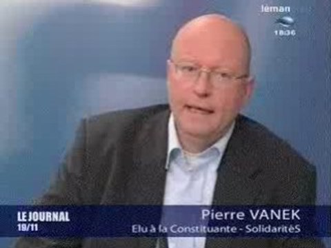 Pierre Vanek Constituante: Parité solidaritéS Léman Bleu