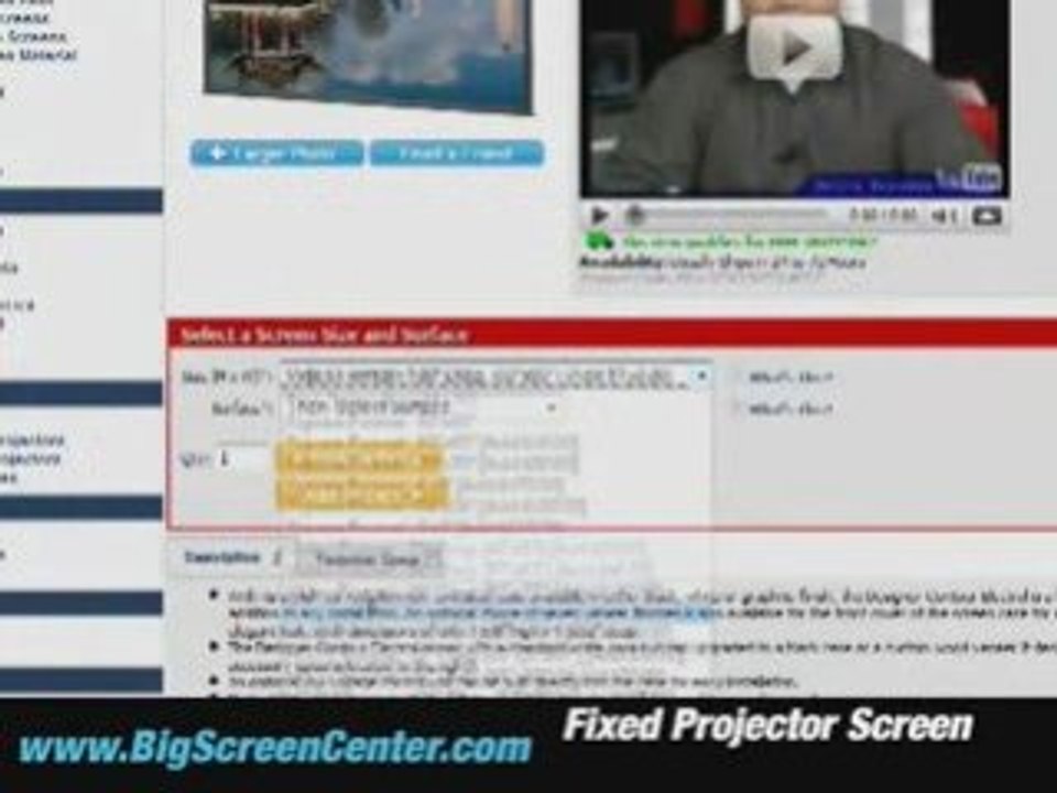 Fixed Projector Screen