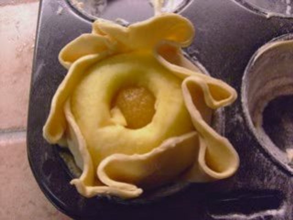 Feuilleté de pomme à la crème de calisson