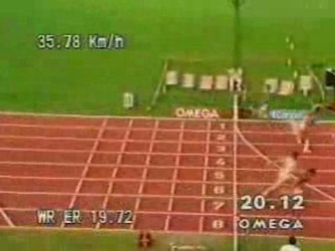 Athlé sprint 200m 1990