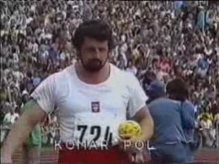 Athlé JO 1972 Munich finale lancer poids homme