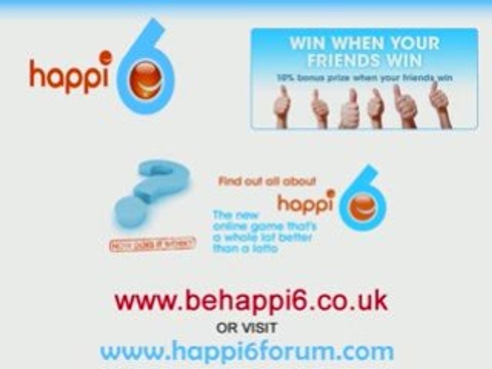 Happi 6 the Lottery style game where everyone wins.