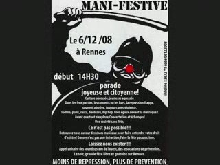 Manifestation free partys rennes 06/12/2008