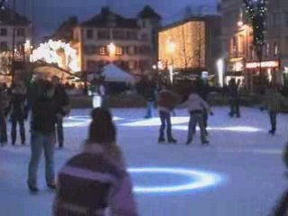 La patinoire des lumières de Noël