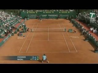 Rally. (Nadal vs. Federer Masters Series Monte-Carlo Final 2