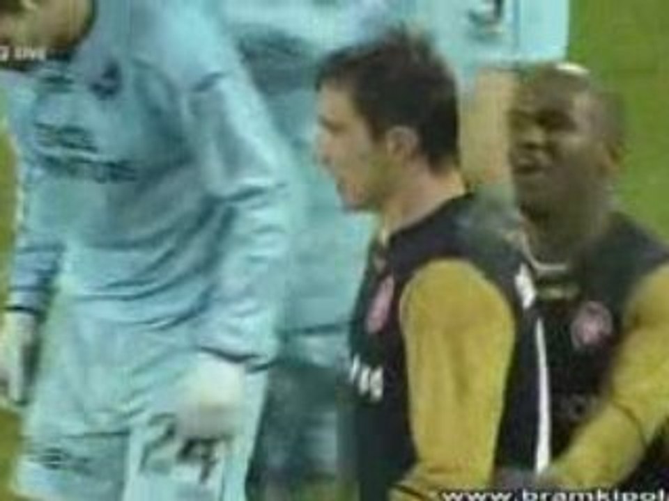 Marek Saganowski of Aalbor scores against Randers FC