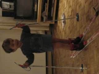 Mathieu s'initie au ski de fond avec Arthur