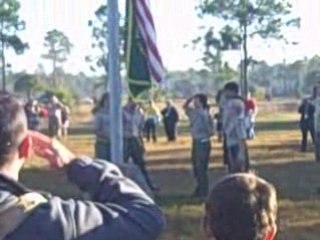 Cub Scout Program helps raise American Flag