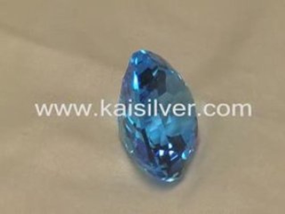 Blue Topaz Gemstone, Big Gems Heart Swiss Blue Topaz