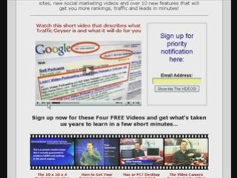 Traffic Geyser Bonuses