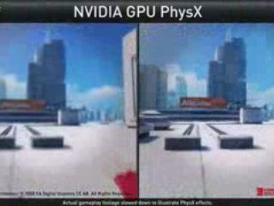 Mirror's edge avec et sans physics