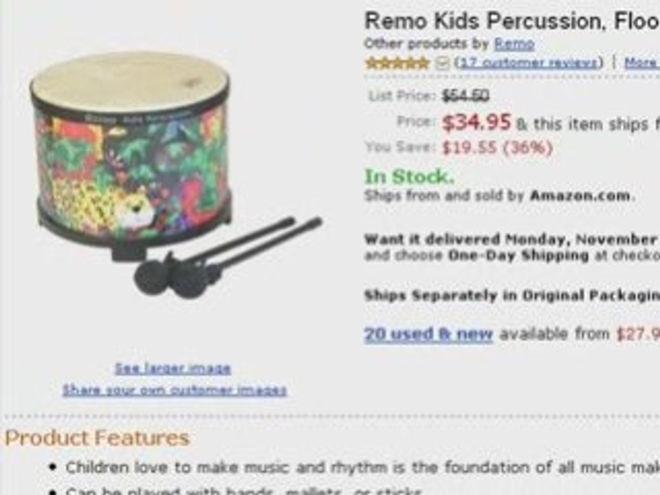 Remo Kids Lollipop Drum. Cool Christmas Gift