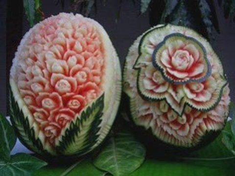 Fruit Carving - Fruit Sculptures - Esculturas em Fruta