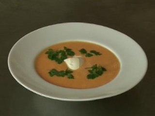 Crème de potiron à l'échalote