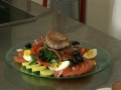 Salade niçoise aux anchois marinés