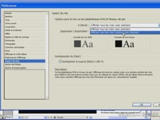 Les aspects du noir dans Adobe InDesign CS3